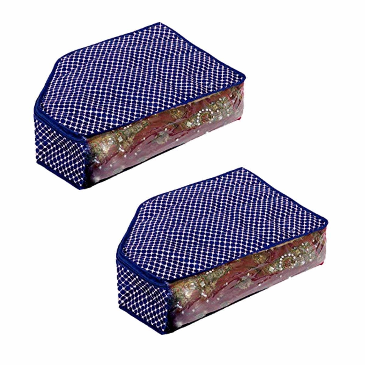 Homestrap Cotton Quilted Blouse Cover/Organiser - Pack of 2 - Blue(Shark Tank Product)