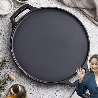 PANCA Pre-Seasoned Cast Iron Dosa Tawa 30 cm | Heavy Roti/Chapati Tawa for Gas & Induction | Chemical-Free, Naturally Non-Stick Pan (Cast Iron Tawa)