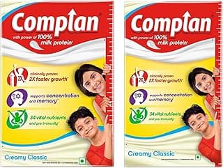 Complan Nutrition Drink Powder for Children, Creamy Classic Flavour, 1 kg Carton | Nutrition drink for kids with protein & 34 vital nutrients