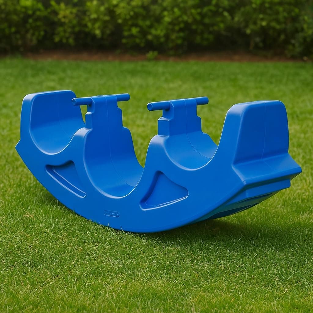 eHomeKart Playgro See Saw Rocker for Kids - Plastic See Saw Jumbo Rocker for Indoors and Outdoors - Perfect Toy for Boys and Girls of Age 1-8 Years - DIMESNSIONS: 118 x 32 x 45 cm (Blue)