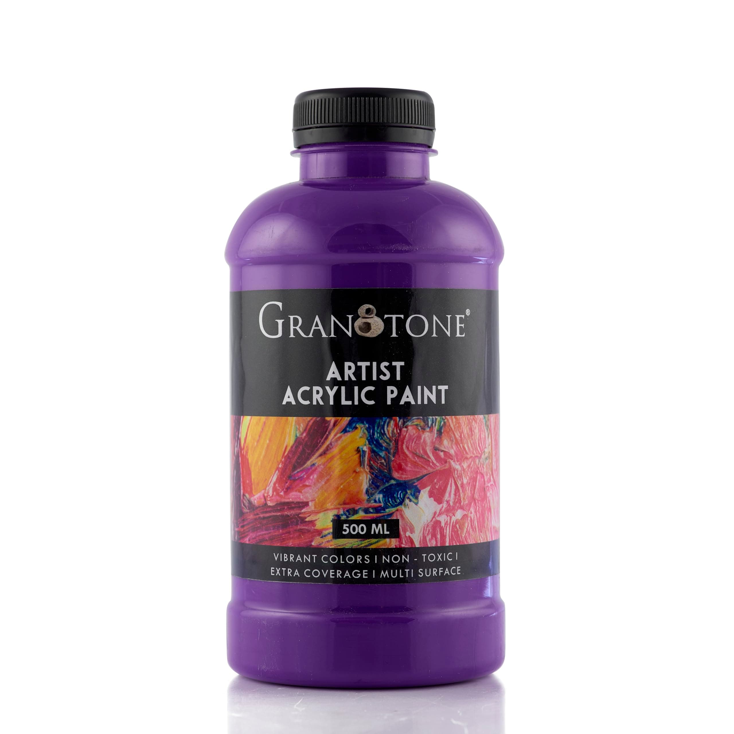 GRANOTONE Acrylic Paint Deep Purple 500ml Rich Pigment Non Cracking
