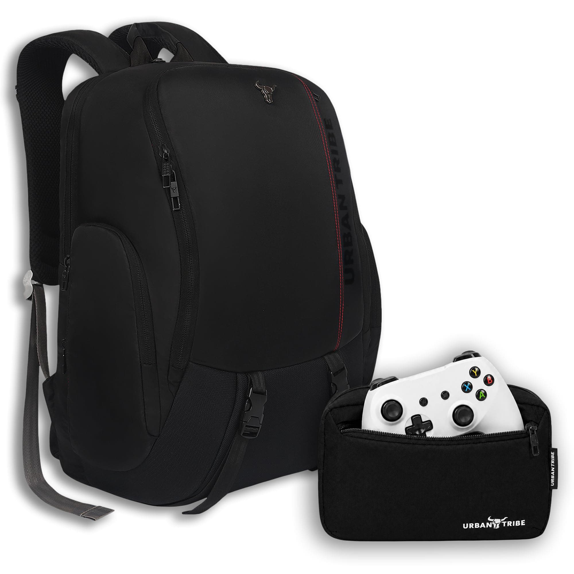 URBAN TRIBE Gamzo 35L Gamers Laptop Backpack for every Genz Z | Fits 17 Inch Laptop | RGB-Ready Gaming Backpack | Anti-Theft, RFID Safe, Shockproof, Weather-Resistant | USB-C Charging, Travel Bag