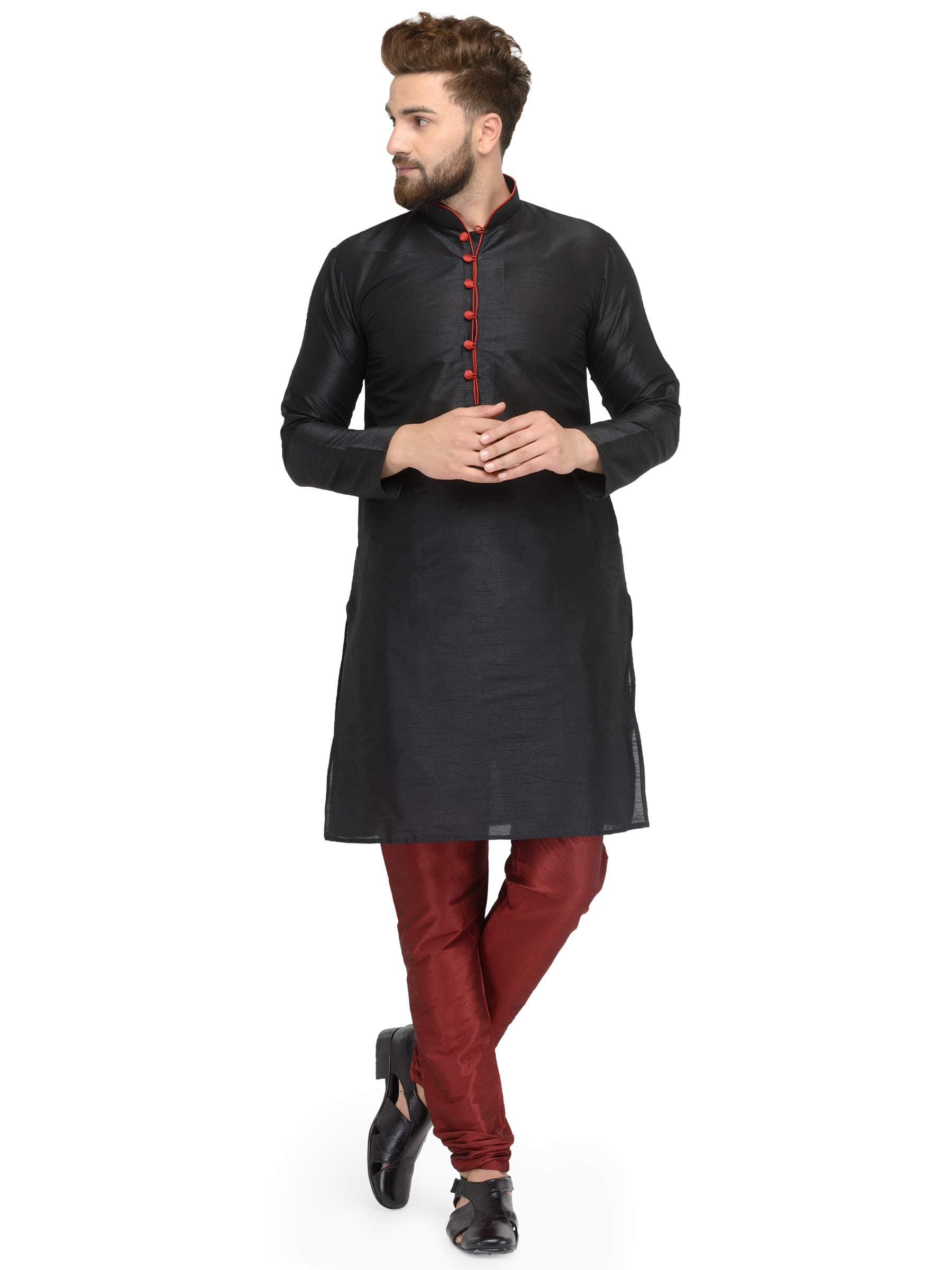 Ben Martin Men's Cotton Solid Kurta & Pant