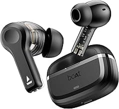 boAt Nirvana Space, 360º Spatial Audio, Active Noise Cancellation (~32dB), 100Hrs Battery,4Mics ENx, Fast Charge, v5.3 Bluetooth Earbuds, TWS Ear Buds Wireless Earphones with mic (Cosmic Black)