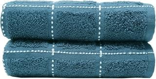 TRIDENT Cotton Hand Towel Set 100% Cotton Luxury Hand Towels - 400 GSM- Super Soft, Easy Care- Everyday, Swim, Pool, Yoga, Travel Pack of 2- Size-40x60 cm, Color- English Blue