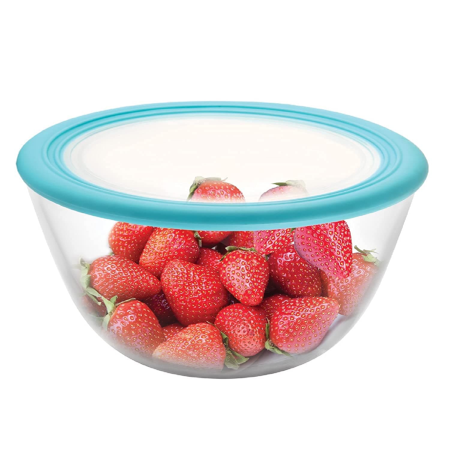 CELLO Ornella Round Glass Mixing Bowl with Lid for Kitchen 500ml Transparent | Freezer & Fridge Safe, Microwave Oven & Dishwasher Safe Leadfree Toughened Crysral Glass Bowl for Serving Mixing Dining