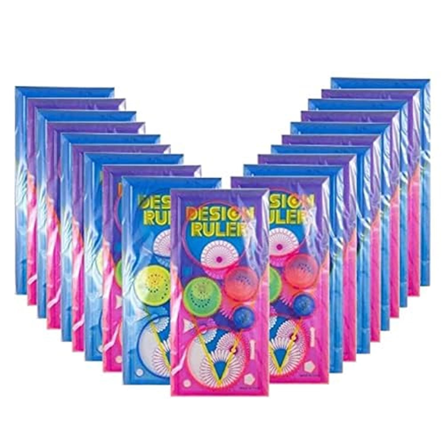 SNAPTRON Birthday Return Gifts Birthday Party for Kids -20Pcs Designer Spirograph Ruler for Kids Adults Bulk birthday's Return Gift 6-12| Creative Geometry Drawing Tool for Birthday Return Gifts
