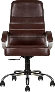 CELLBELL C99 Apex High Back Leatherette Boss Chair, Brown