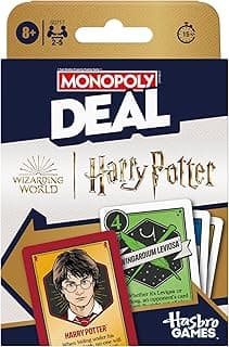 Monopoly Deal: Harry Potter Card Game | Family Games for Kids and Adults | Ages 8 and Up | 2 to 5 Players | 15 mins. | Travel Size | Birthday Gift for Kids