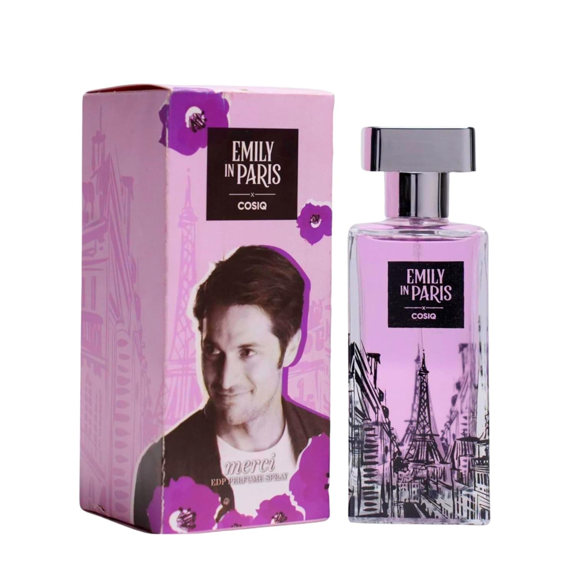 Cos-IQ Emily In Paris Merci Eau de Parfum (EDP) Perfume for Men, 100ml | Aromatic Fougere Scent, Long-Lasting Fragrance, Gift-Ready Packaging, Licensed Collection