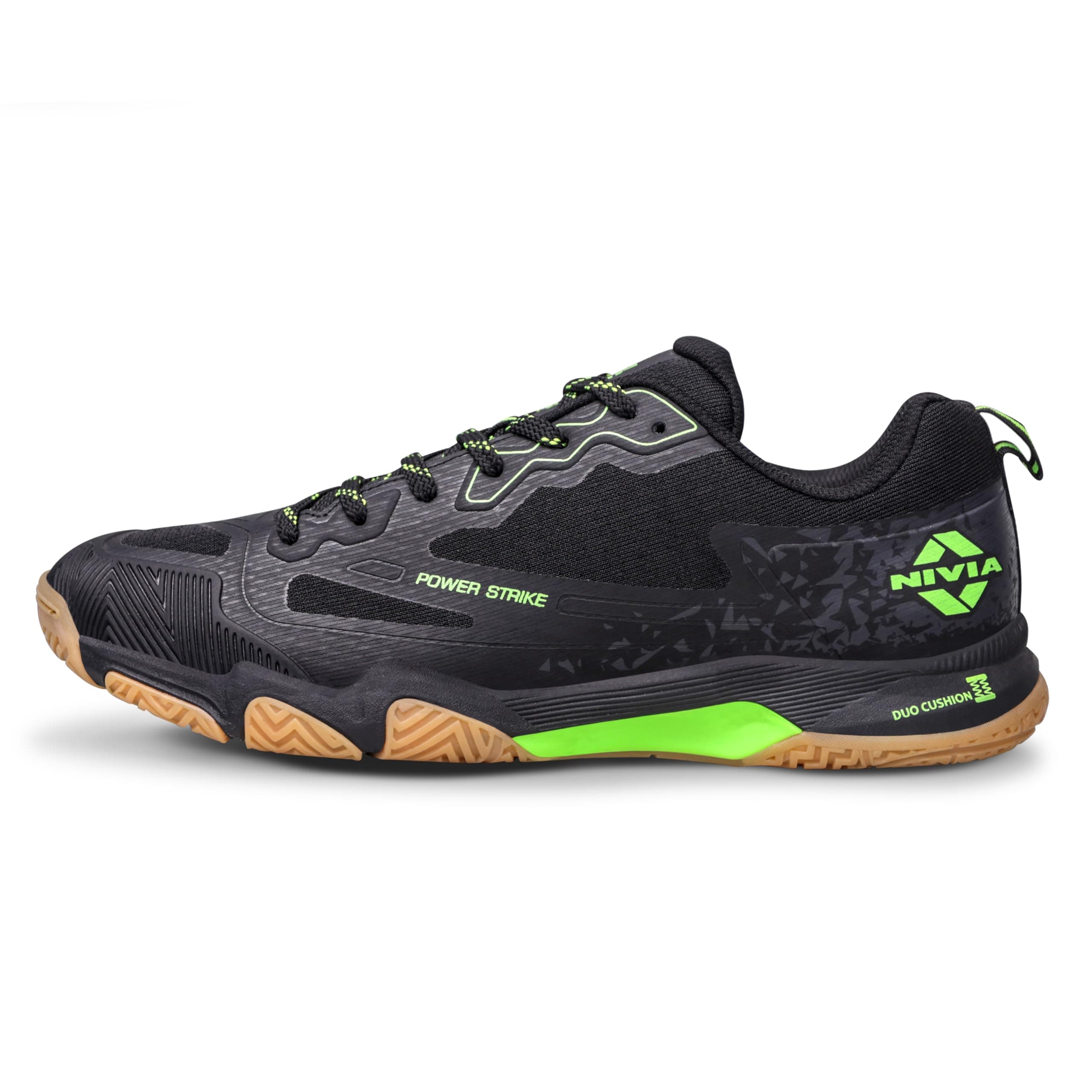 Nivia Powerstrike 4.0 Badminton Shoes for Men | Breathable Air Mesh with Fusion Technology Upper| Best Non Marking Multidirectional Herringbone Structure