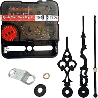 Ajanta Mfg. Sweep & Silent Wall Clock Machine with Antique Black Hands (No Tick-Tick)