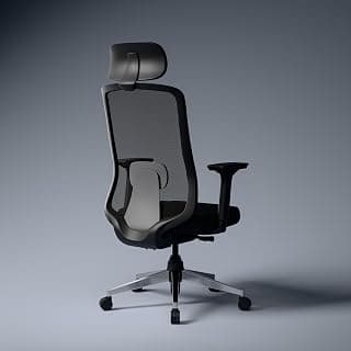 Green Soul Cosmos Superb | Premium Minimal Design Ergonomic Office Mesh Chair for Work | 5 Year Warranty | Intelli-Adapt Recline Mechanism | 3D Armrest | Adjustable Lumbar | Black Grey