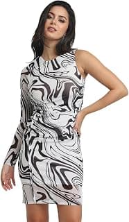 FOREVER 21 Women Abstract Bodycon Mini Dress