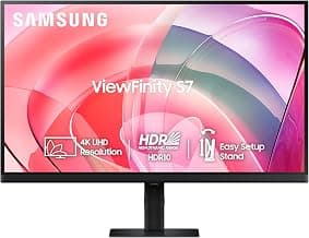 Samsung 27" (68.47cm) UHD Monitor|4K 3840 x 2160|IPS Panel|1.07 Billion Colors|Ports-HDMI,DP,Headphone|PIP|PBP|HDR10|Eye Care Technology|LS27D700EAWXXL|Black