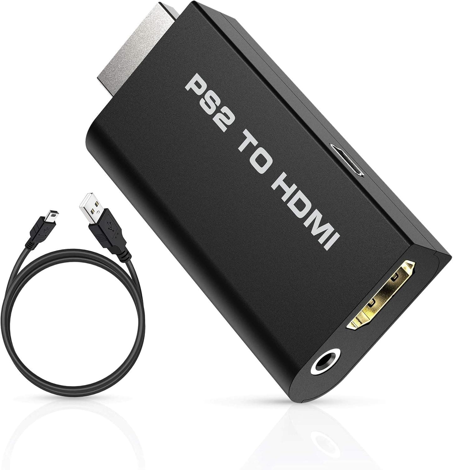 Tobo Video AV Adapter for PlayStation 2 PS2 to HDMI Converter w/ 3.5mm Audio Output, for HDTV HDMI Monitor(TD313GA-07)