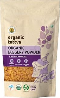 ORGANIC TATTVA Jaggery Powder 500gm | 100% Natural, Unrefined & Chemical-Free Sweetener | Healthy, Sugar Alternative Jaggery Powder Organic for Cooking, Baking, Tea, Desserts & Indian Sweets