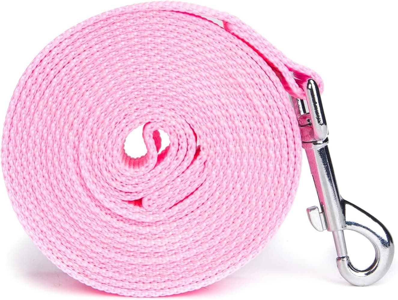 Cozy Puppies 10 Feet Nylon Training Dog Leash for Small Medium Large Dogs Puppy Lead for Obedience Recall Training, Camping (Pink)