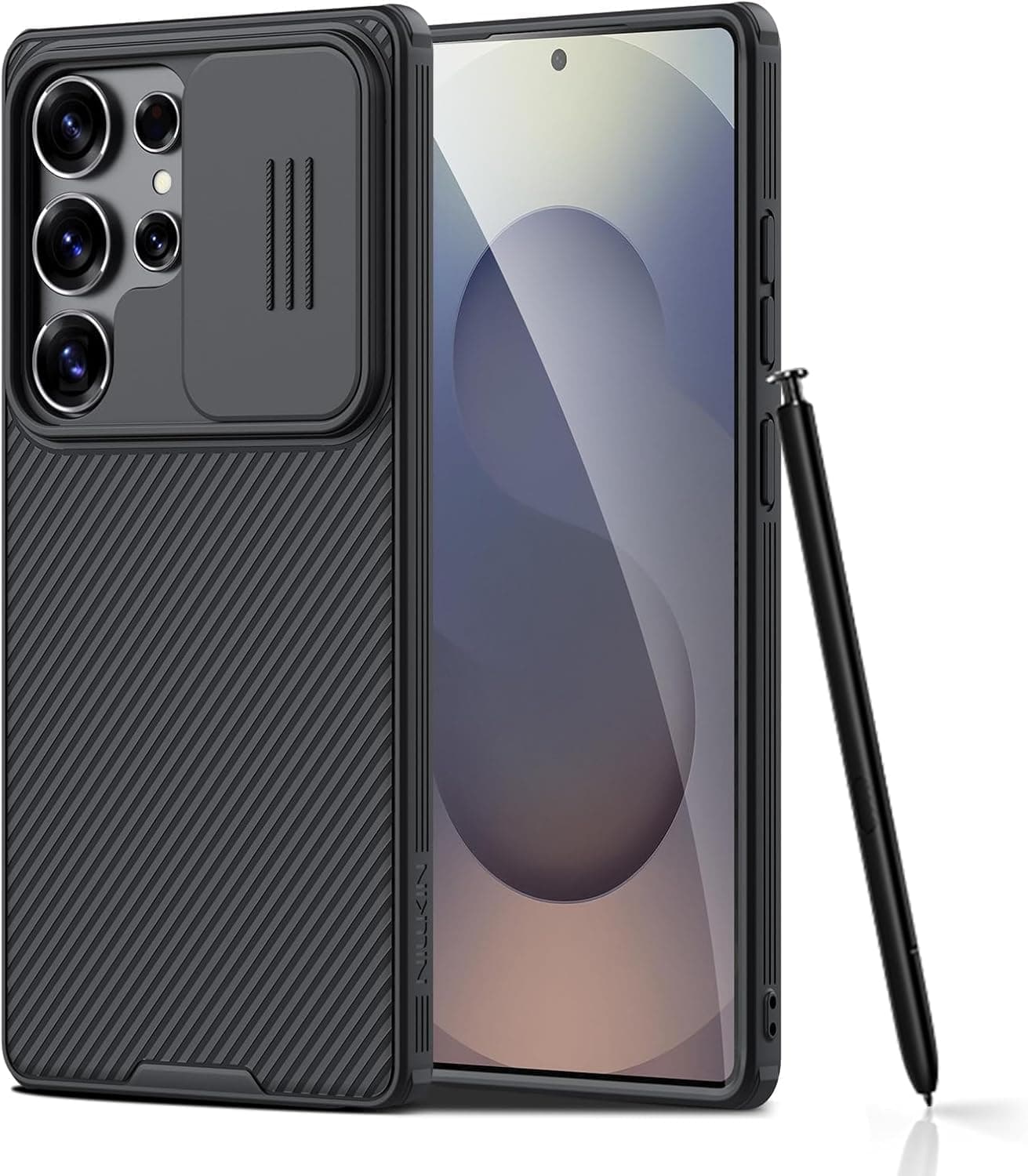 Nilkin® Classic Series Compatible for Samsung S25 Ultra Back Case with Camera Cover, [Camera Lens Protector] [Scratch-Resistant] [360 Full Protection] Shockproof Slim Phone Case - PC+TPU, (S25Ultra)