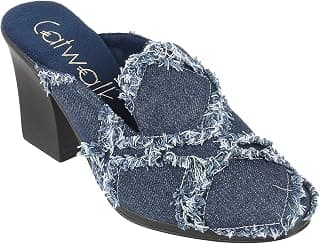 Catwalk Women's Block Heel Denim Sandal