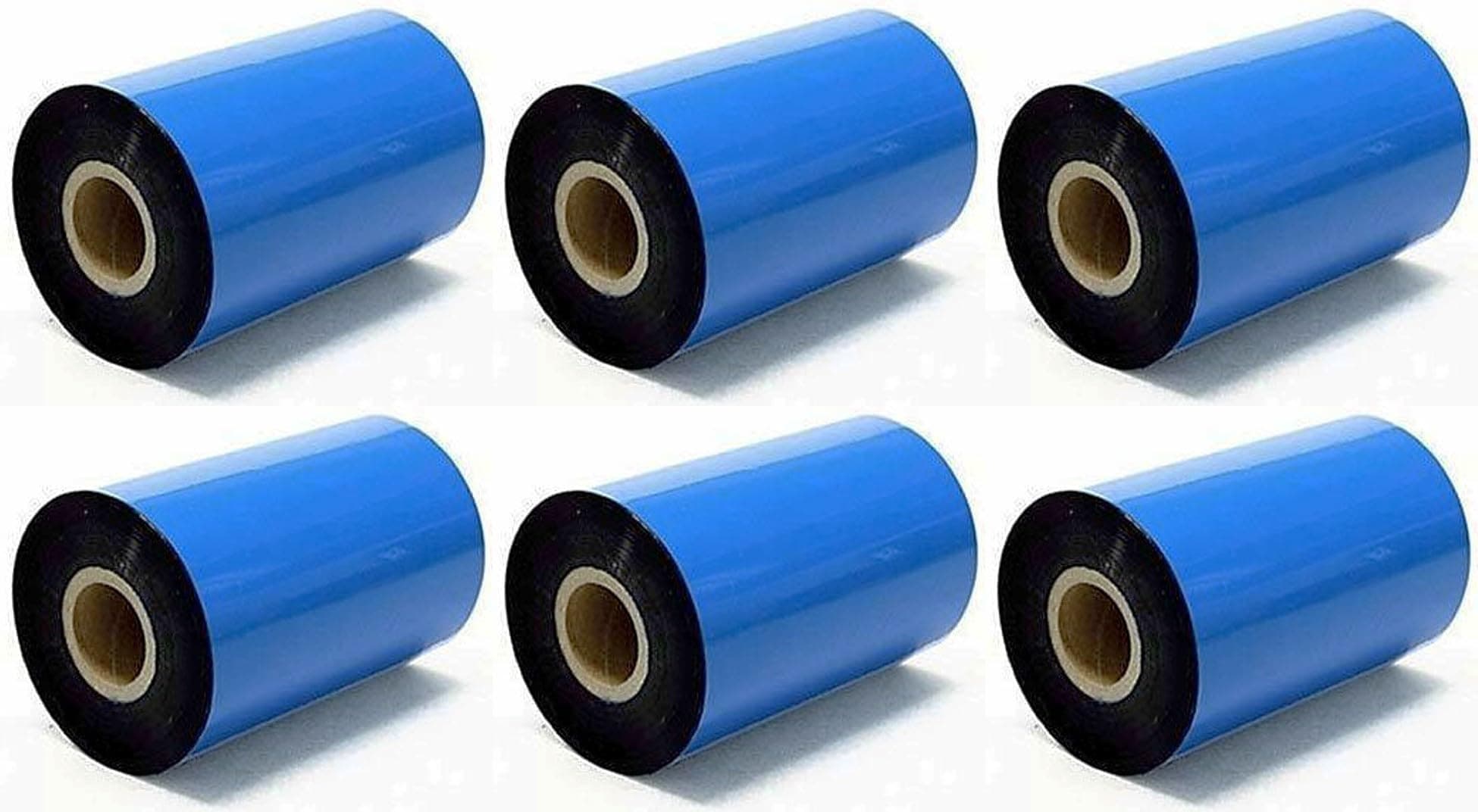BlackDreams® Thermal Transfer Barcode Labels Ribbon(Pure Black) Premium Wax for Printer TSC, Zebra, Citzen, Datamax, Thosiba, Sato Etc. (110x300 Meter (1 inch core), Pack of 6)