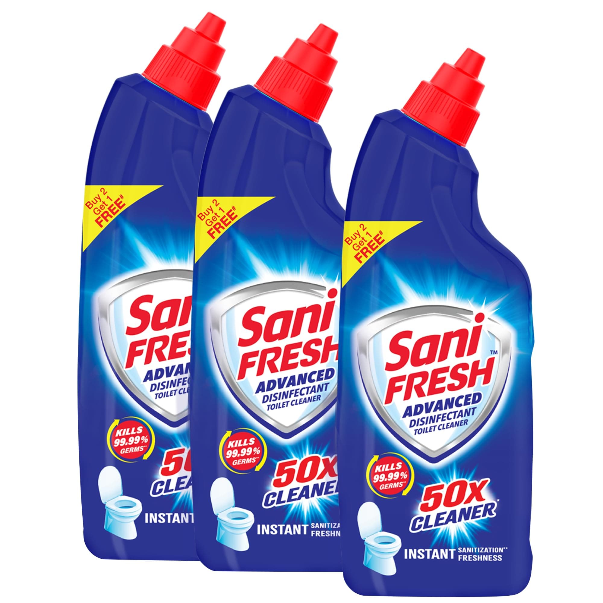 Sani fresh Ultrashine Toilet Cleaner - 1.56 l Extra Strong Extra Clean, 520 Ml