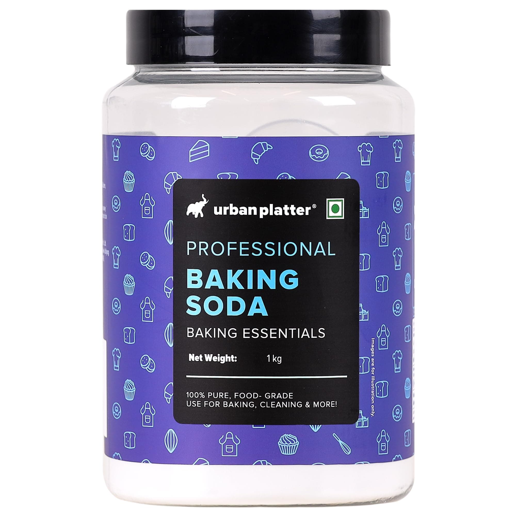 Urban Platter Baking Soda, 1kg (Baking & Cooking Essential, Food-Grade Sodium Bicarbonate, Multi-Use Kitchen & Household Cleaner, Deodorizer)