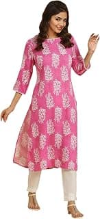 W for Woman Women's Rayon Straight Fit Straight Kurta