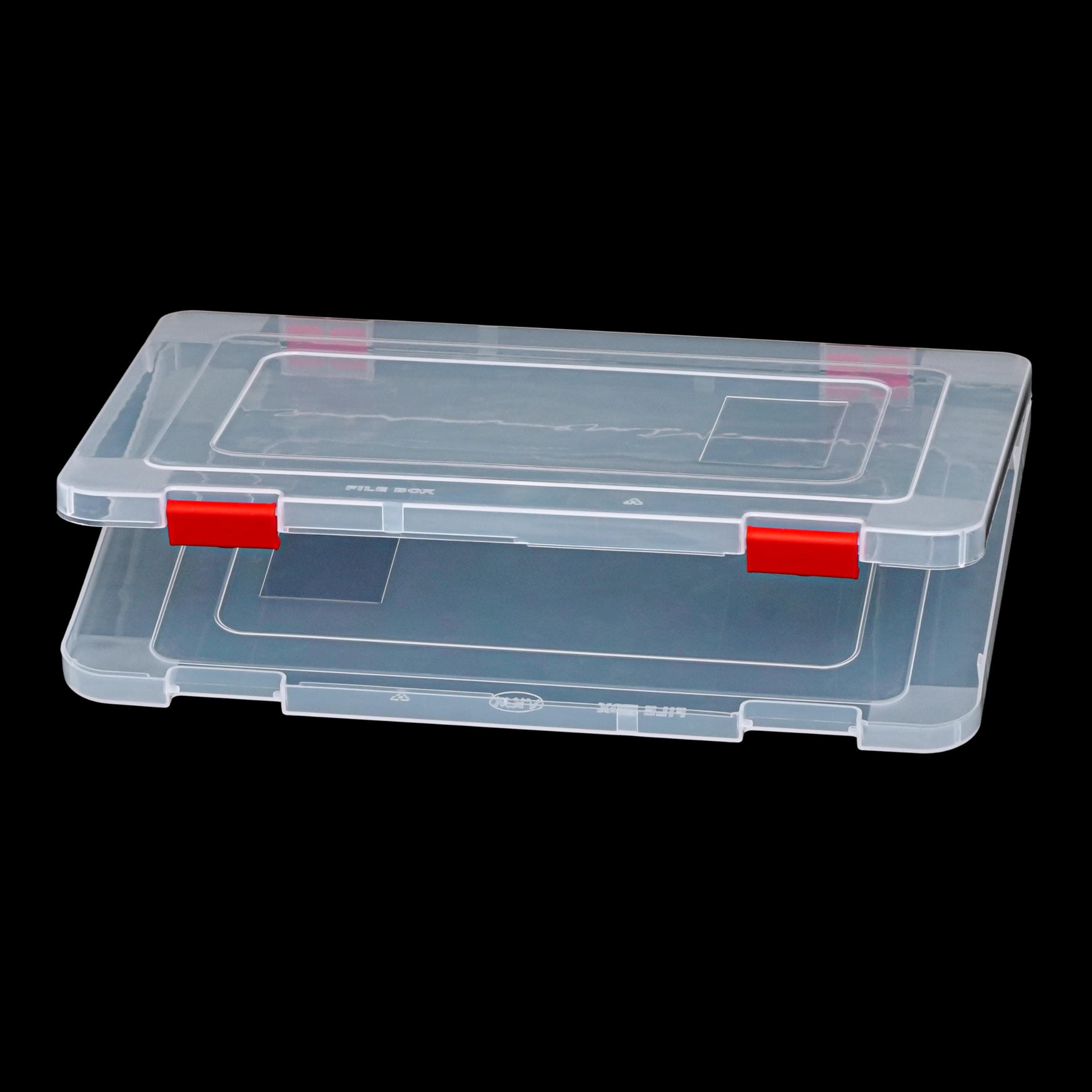 Livzing Plastic Portable File Folder Case | Transparent Documents Paper Lockable Boxes for A4 Sheet, Photos, Magazines, Cards | Filing Storage organizer for Envelopes, Certificates | Office Supplies