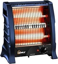 Homly Ritz 800 Watts Halogen Room Heater with Dual Heating Tubes | ISI Approved | Dual Heating Settings For 400W & 800 W | Cool Touch Shockproof Body with High Thermal Protection - Blue