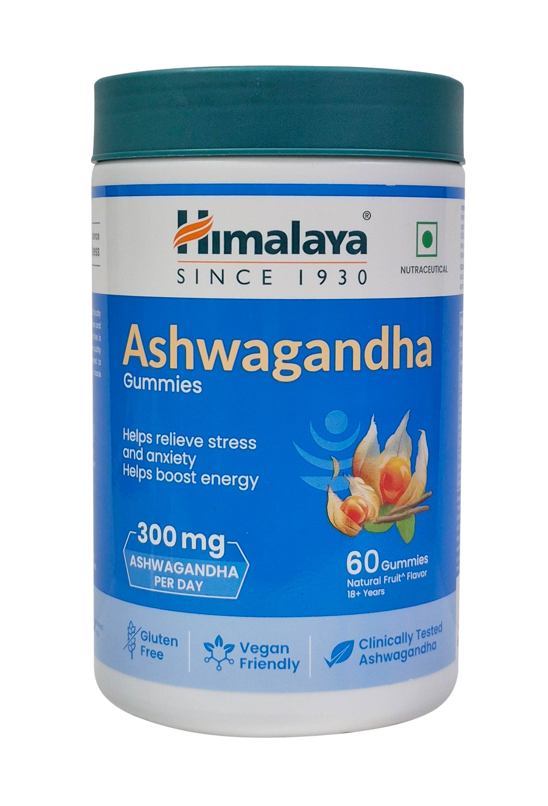 Himalaya KSM-66 Ashwagandha Gummies | Helps Relieve Stress and Anxiety | Helps Boost Energy | Supports Cortisol Levels |Clinically Proven | Vegan Friendly | 60 Gummies