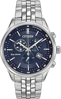 Citizen Stainless Steel Mens At2141-52L Analog Display Japanese Quartz Silver Watch