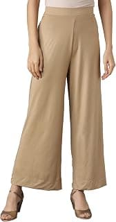 Aurelia Women's Regular Fit Mid Rise Strechable Regular Palazzos | Ankle Length Palazzo Pants