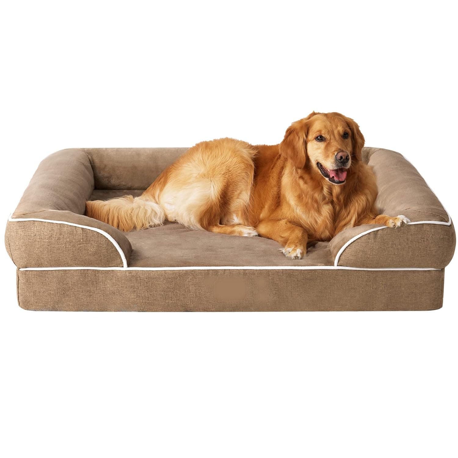Cutepups Orthopedic Dog Bed Comfortable Dog Mattress for Sleeping, Washable pet Bed for Dogs (Brown, L)