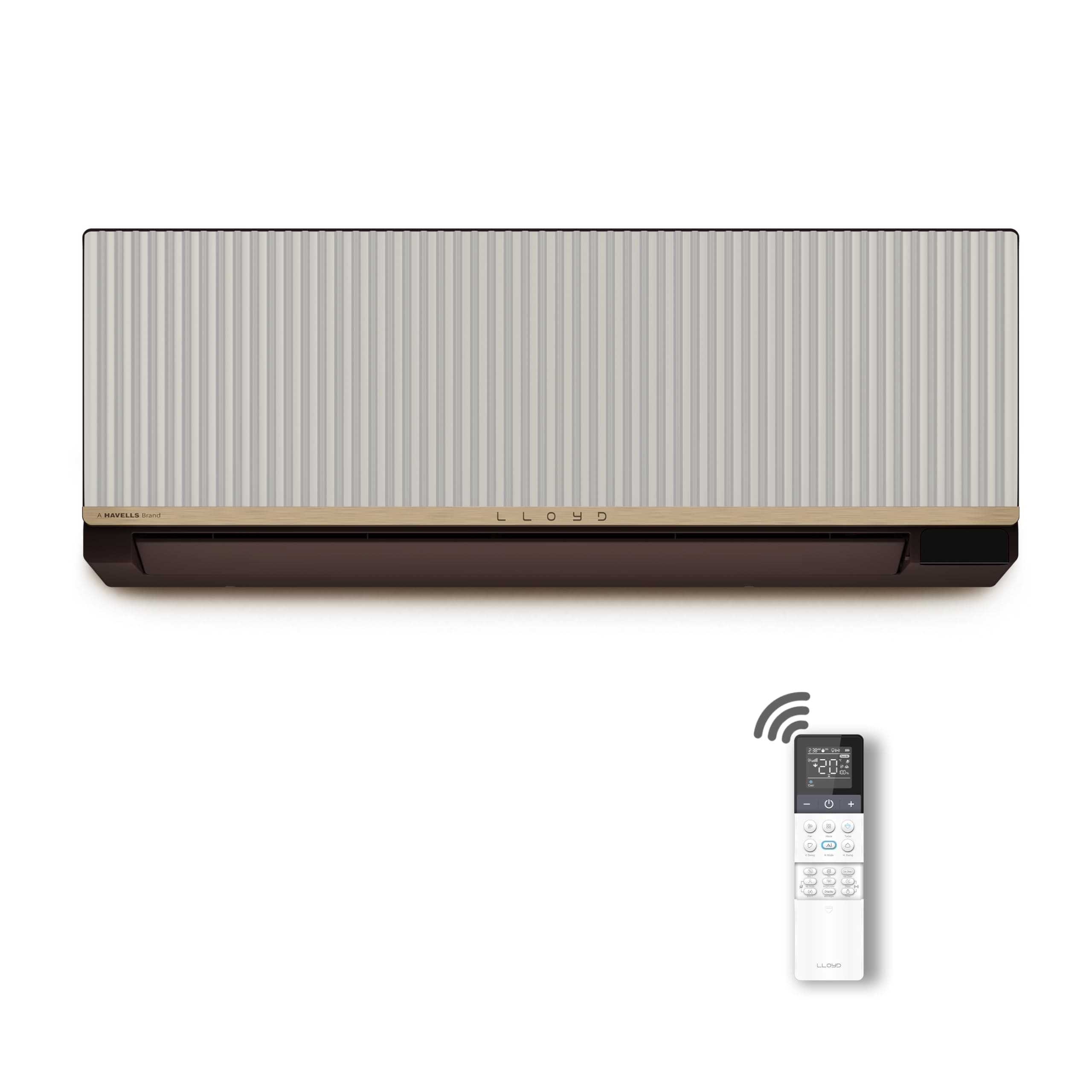 Lloyd Stunnair 1.5 Ton 5 Star AI Smart Wi-Fi Inverter Split AC (6 in 1 Expandable, Cools Up To 60°C, Find Me, Mood Lighting, In-Built Air Purifier, Direct Voice Command, Beige & Cocoa, GLS19V5ASOQZ)