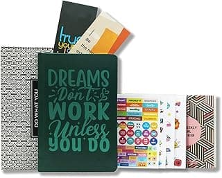 Amazon Basics Undated Planner | Dark Brown Faux Leather | Weekly, Monthly, Yearly Appointment Diary for Students & Teachers | Ideal for School & College Use