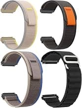 PEFKO PSS97 22MM Nylon Alpine / Trail Velcro Loop Bands / Straps Compatible With Noise Caliber / ColorFit Ultra / Ultra 2 / Pro 3 Assist / Buzz / Core / Nav / Nav+, GTR (47mm) / GTR 2E, One Plus (46mm), Samsung Galaxy Watch 3 45mm / Galaxy 46mm / Gear S3 Frontier, Realme S / S Pro / 2 / 2 Pro / 3 / 3 Pro, Huawei Watch GT 3/GT 2 46mm, Honor Magic Watch 2 (46mm) With Lugs/ Pins【 👉 Only Watch Bands ⌚ Watch NOT Included 】