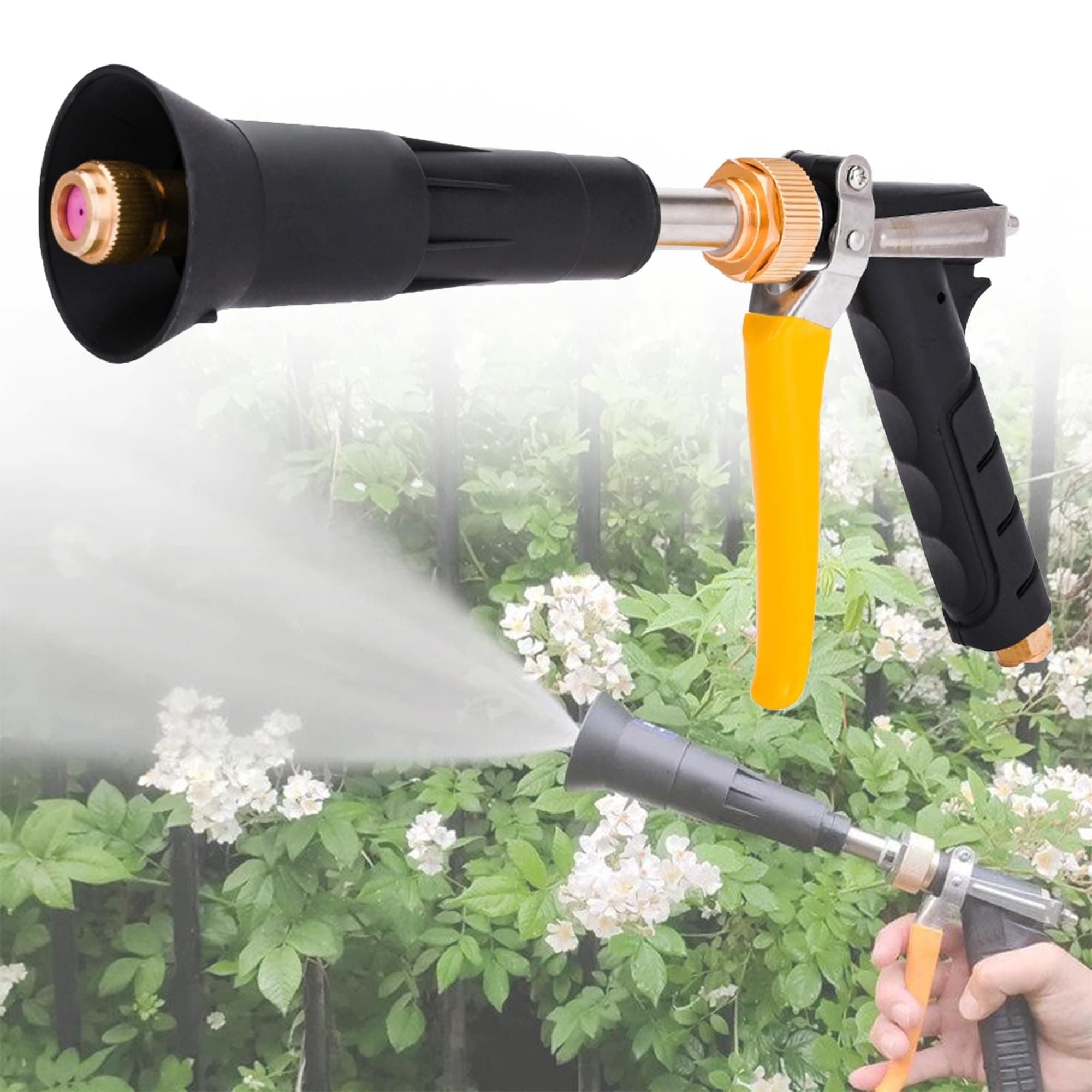 BONZELLA Water Spray Gun for Car & Bike Wash Gun, Adjustable High-Pressure Water Sprayer for Car Washing, Water Jet Hose Nozzle Pipe For Gardening Lawn, Floor Window Cleaning Pet Bathing
