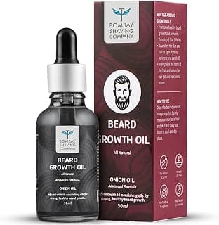 Bombay Shaving Company Beard Growth Onion Oil-10X Nourishing Oils For Stronger, Fluffier & Shinier Beard 30 ml | Made in India