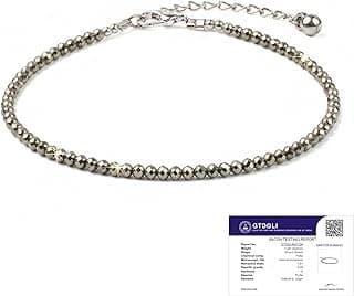 Astrotalk Raw Pyrite Anklet | Stone of Money, Protection & Power | Natural Pyrite Anklet for Women | Healing Crystal Jewellery for Women | Gift for Woman & Girlfriend