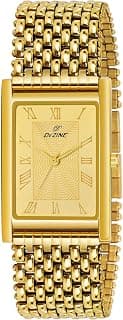 Dezine Men's Gold Plated Metal Wrist Watch for Men