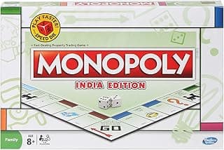 MONOPOLY India Edition Game, Board Game & Puzzles for Families and Friends, Toys for Kids, Boys and Girls Ages 8 and Up, Fantasy Gameplay, Strategy Board Game