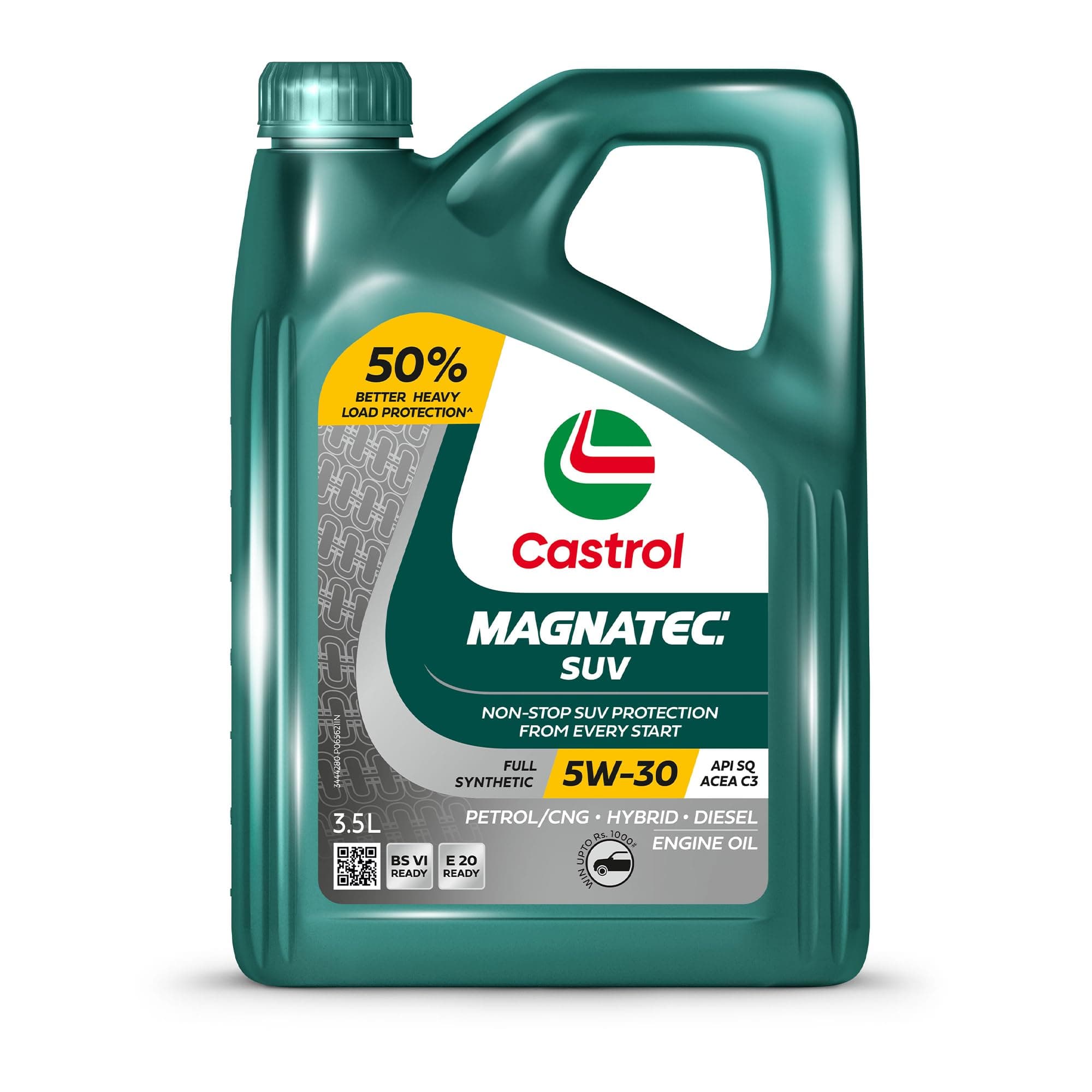 Castrol MAGNATEC SUV 5W-30 - Full Synthetic Engine Oil (3.5L pack) for Petrol/CNG, Hybrid and Diesel Cars