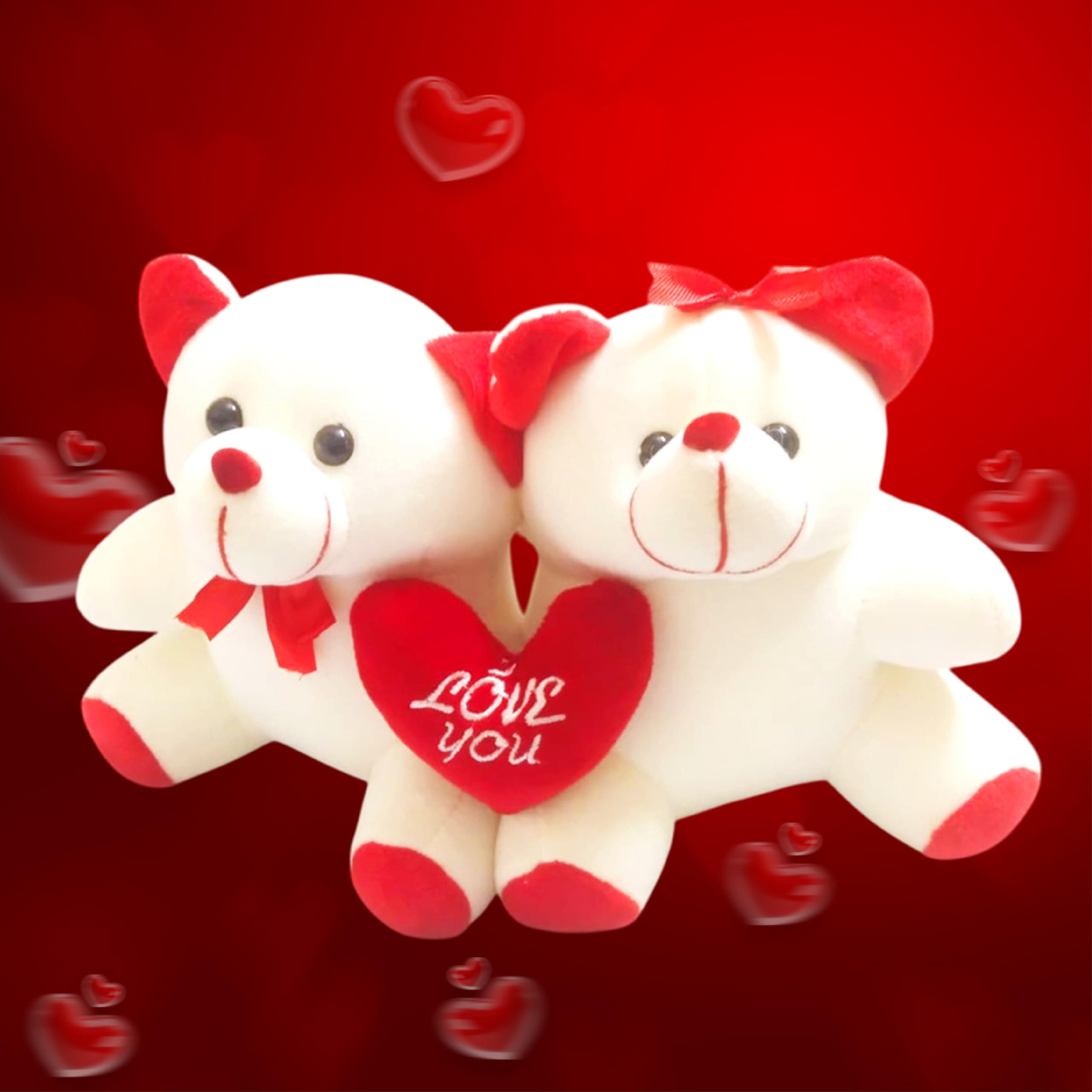 ToyMagic Teddy with Heart|25cm Adorable Plush Toy Set|Cuddly Stuffed Animal Designed|Cute Teddy Bear with Soft Fabrics Stuffed Toy for Children and Adults|Best Valentine Gift for Loved Ones
