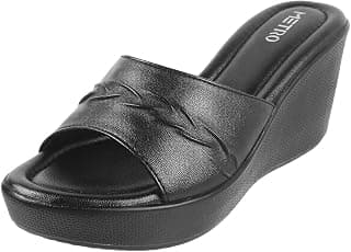 Metro Women Synthetic Leather Wedge Heel Fashion Sandal