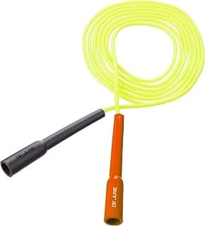 DE JURE FITNESS Adjustable Slim Shape Weight Loss Ball Pencil Speed Skipping Rope (275cm) (Grey Orange (Yellow))