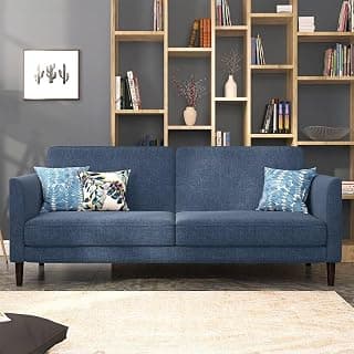 Urban Ladder Felicity 3 Seater Sofa Cum Bed in Midnight Indigo Blue Colour