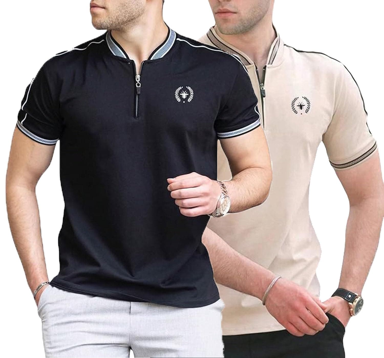 Men's Solid Cotton Rich Polo T Shirt | Collar Tshirts | Half Sleeves | Plain-Regular Fit (Available in Plus Size and Combo Pack of 2)