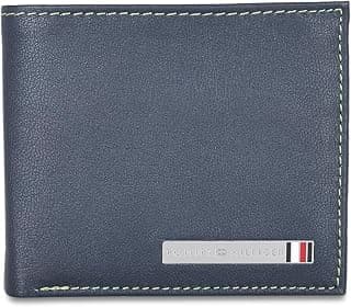 Tommy Hilfiger Men's Global Coin Wallet Vihaan - Navy | Leather | 1 Coin Pocket | 2 Compartments | 4 Cards Slots