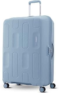 American Tourister Ivy 2.0|Large Size Check-in Spinner Trolley Bag (79 cm)|360° 8 Wheel Travel Luggage|Hard Case Polypropylene (PP) Suitcase|Combination Lock|Blue Frog